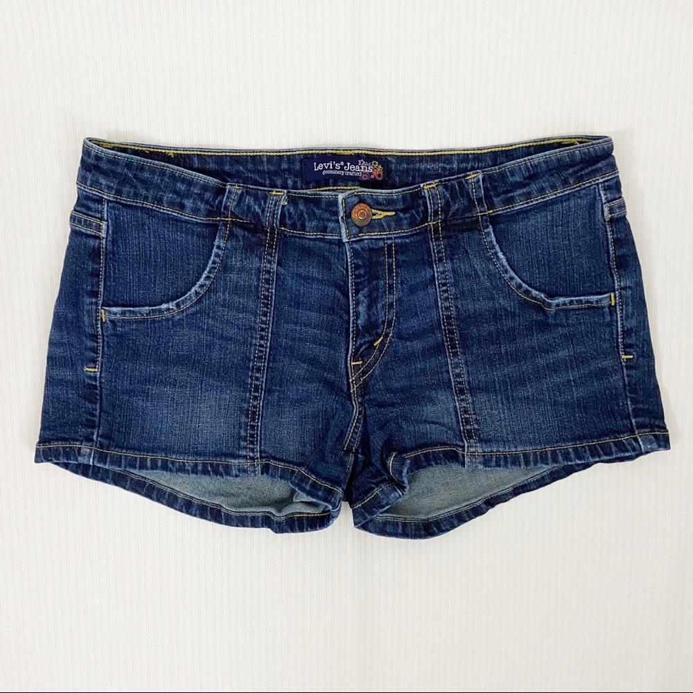 Levi’s Denim Darker Wash Jean Shorts 5